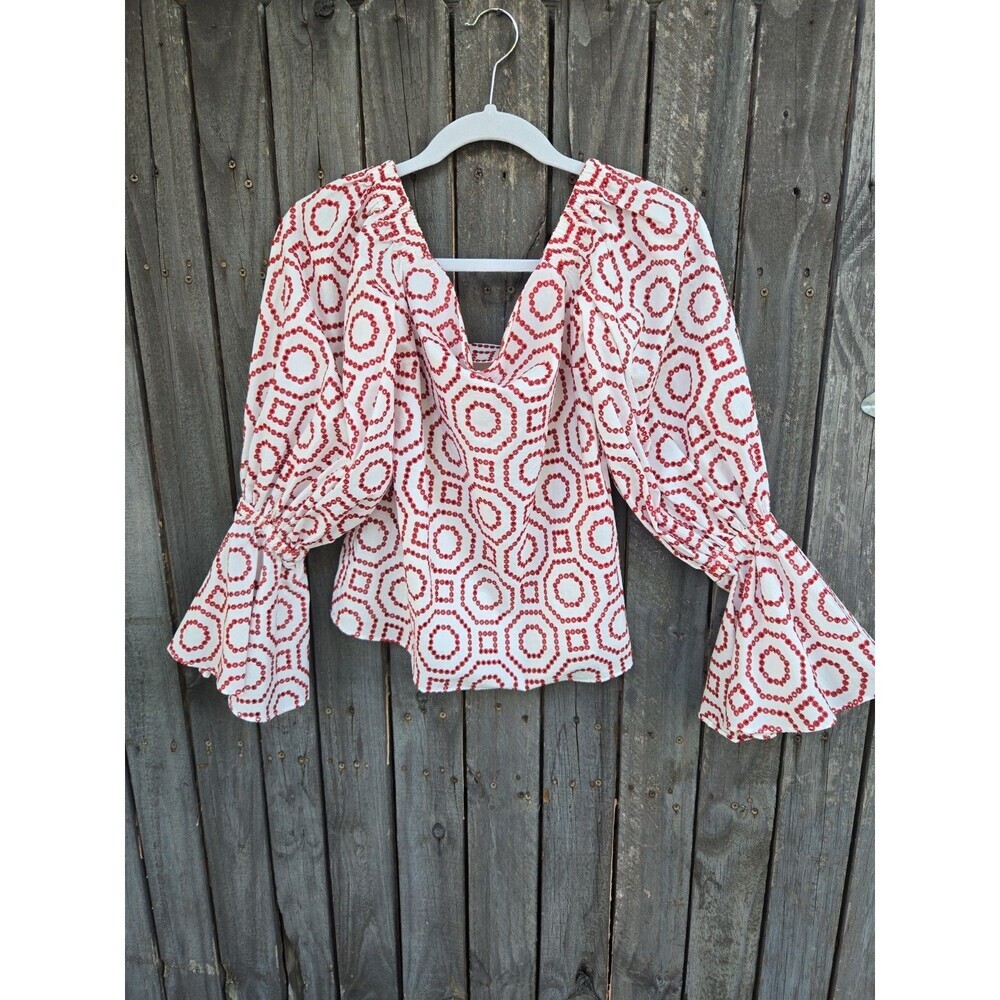 Alexis printed off the shoulder blouse size S
